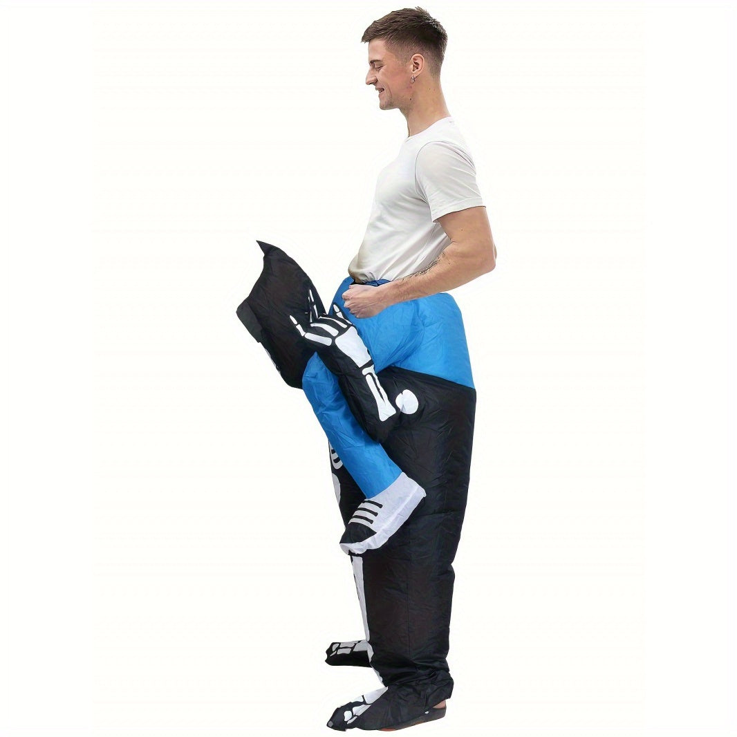 NNETM Halloween Inflatable Grim Reaper Costume for Adults