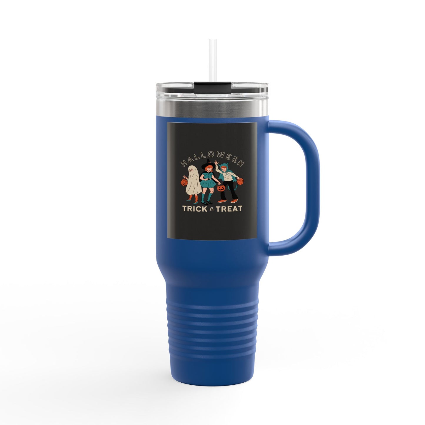 Halloween Insulated Travel Mug - 40oz, Trick or Treat Cup, Fall Beverage Tumbler, Halloween Party Essential, Spooky Coffee Mug