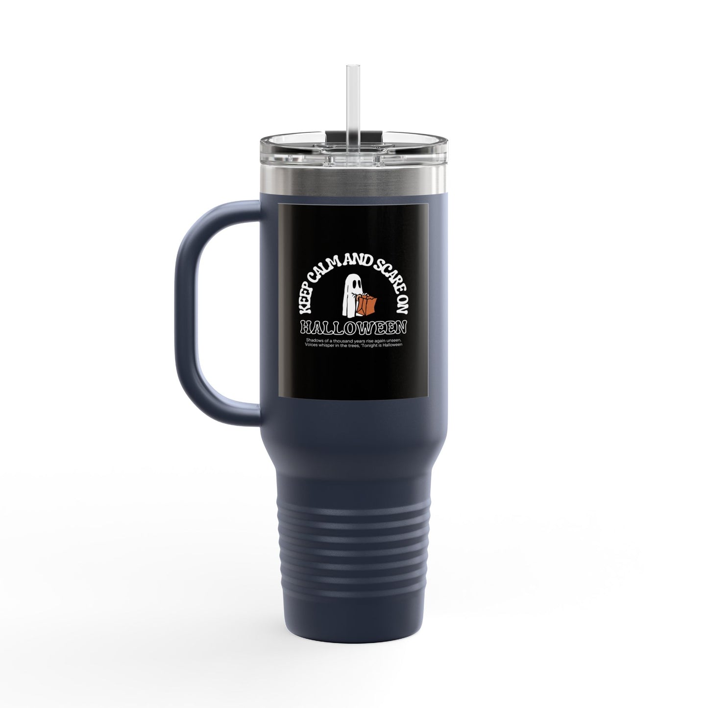 Halloween Insulated Travel Mug - 40oz, Trick or Treat Cup, Fall Beverage Tumbler, Halloween Party Essential, Spooky Coffee Mug