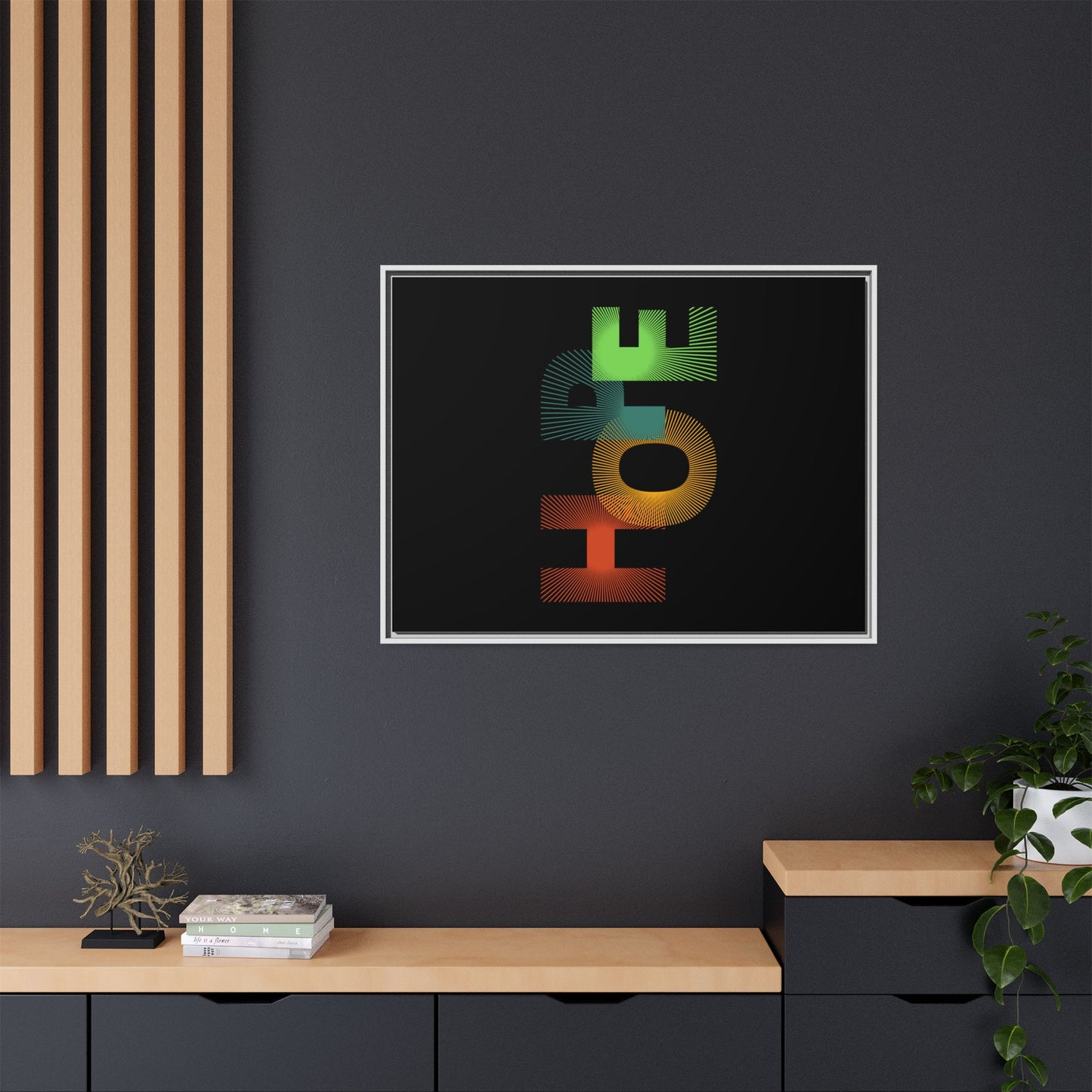 Matte Canvas, Framed (Multi-color)